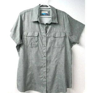 Magellan Outdoors Mens Shirt Fish Gear Classic Fit Moisture Wicking Size 1X Gray